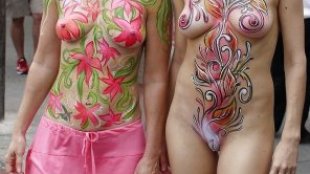 body painted matures porn