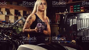 busty mature blonde female mechanic porn