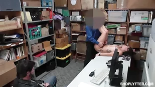 Passionate office affair spirals into passionate sex with thief and jealous spouse scenario